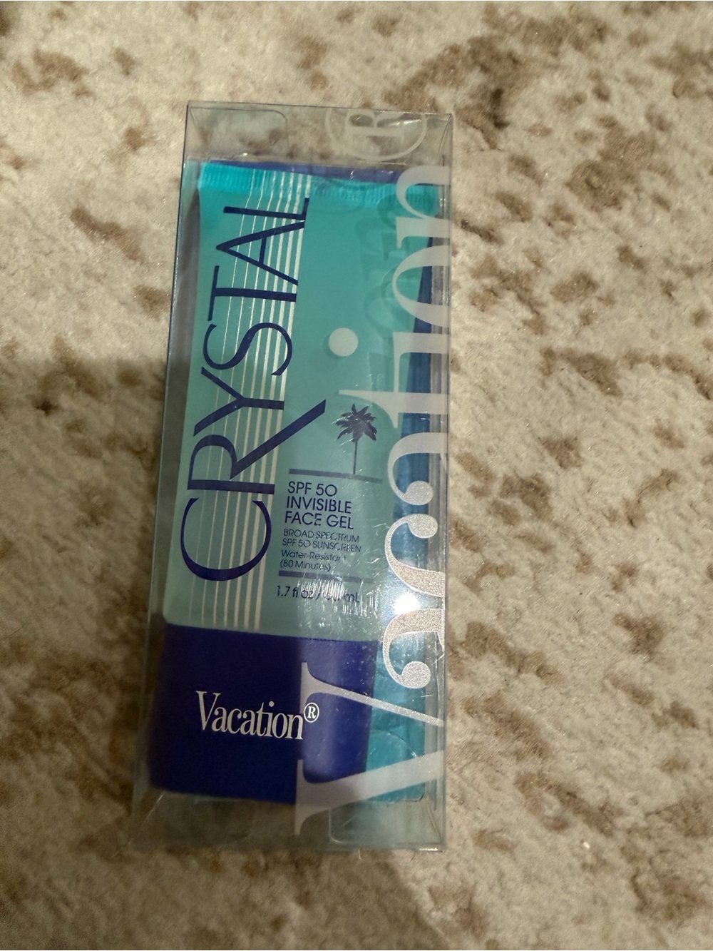 Nordstrom Crystal Vacation SPF 50 Invisible Face Gel - Aqua & Dark Blue